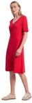 Street One Damen Knielanges Kleid aus Jersey mit Kurzarm