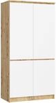 AKORD Schrankaufsatz S90 90 cm | Kleiderschrank mit 4 T&uuml;ren | Garderobenerweiterung