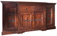 MASSIVMOEBEL24.DE | Oxford Sideboard Akazie 160x45x85, Farbe:Dunkelbraun...