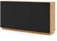 BIM Furniture Kommode Aura &ndash; Sideboard 41x164x89 cm mit 2 T&uuml;ren und 4...