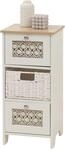 Mendler Kommode HWC-O75, Schubladenschrank, 3 Schubf&auml;cher Korbschubladen Holz