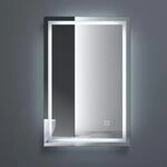 dopporo Badspiegel mit Beleuchtung 50x70cm LED Badezimmerspiegel Wandspiegel...