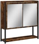 vidaXL Bad Spiegelschrank, Badschrank mit Stauraum, H&auml;ngeschrank Wandschrank f&uuml;r