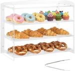 VEVOR Geb&auml;ckvitrine 3-st&ouml;ckig, Gewerbliche B&auml;ckereivitrine aus Transparentem