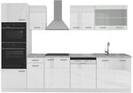 Vicco K&uuml;chenzeile R-Line, Wei&szlig; Hochglanz, 300 cm