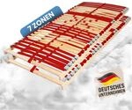Coemo 2er Set Lattenrost Ruby NV 90 x 200 cm 7-Zonen 28 Leisten H&auml;rtegrad