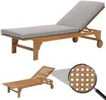 Mendler Sonnenliege HWC-N48, Gartenliege Relaxliege Liegestuhl, Massiv-Holz...