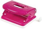 Idena 11541 - Locher aus Metall, Anschlagschiene mit Formatanzeige, pink, f&uuml;r 20
