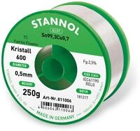 Stannol 811006 Kristall 600 Fairtin Loetzinn, bleifrei Sn99,3Cu0,7 0,5mm x 250g