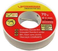 ROTHENBERGER Industrial Bleifreies Standardlot 70g | Zusammensetzung: Zinn 99%,