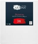 Keilrahmen Leinwand zum Bemalen 70x100 cm &ndash; Artina Premium 3er Set FSC&reg;...