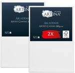 Keilrahmen Leinwand zum Bemalen 100x150 cm &ndash; Artina FSC&reg; 2er Set bespannte