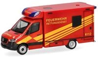 Herpa LKW Modell Mercedes-Benz Sprinter 18 Fahrtec RTW Feuerwehr, Miniatur im