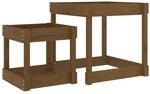 vidaXL Sand Spieltisch 2 STK., Kinderspieltisch mit Spielfl&auml;chen f&uuml;r...