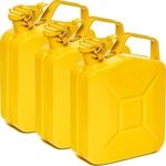 BW&reg; Benzinkanister Metall 3x 5 Liter - Kraftstoffkanister Gelb - RAL 1018 -