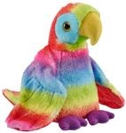 Wild Republic Pocketkins Eco Rainbow Ara, Stofftier, 12 cm, Pl&uuml;schtier, Hergestellt