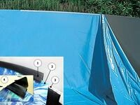 EDG Liner Overlap SOFTPOOL 30/100 Pool, 7,3 x 3,7 x 1,2 m, Blau