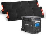 VEVOR Tragbare Powerstation, mit 2 Stk. 200-W-Solarpanels, 3000-W-Solargenerator,