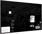 ALLboards Glasboard Magnetisch Schwarz 200x120cm, Rahmenlos, Glastafel,...