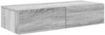 vidaXL Wandregal mit Schubladen Grau Sonoma 80x33x17 cm Holzwerkstoff,...