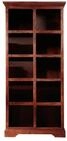 MASSIVMOEBEL24.DE | Oxford Regal Akazie 90x43x195, Farbe:Dunkelbraun lackiert,