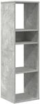 vidaXL B&uuml;cherregal Betongrau 34x31x112 cm Holzwerkstoff, Lagerschrank,...