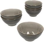M&Auml;SER Prospero 6er Set M&uuml;slischale 15cm I 410ml I braune Porzellan-Sch&uuml;ssel...