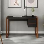 IDIMEX Schreibtisch Belinda mit 2 Schubladen, Schwarz/Kastanie &ndash; Home Office...