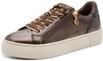 Tamaris Damen Sneaker Low flach, braun (Brown PATENT),39