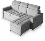 Masseno Ecksofa Kame mit Schlaffunktion L-Form, Sofa mit Bettkasten, Wohnzimmersofa,