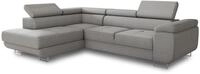 Sofnet Ecksofa Caris mit Schlaffunktion und einstellbare Kopfst&uuml;tzen, Cord...
