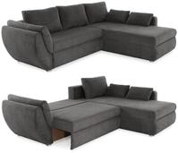 Modernes Ecksofa B272/T200/H88 cm mit Rutschenlehne, Schlaffunktion und...