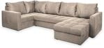 Masseno Ecksofa LORIVO L-S mit Schlaffunktion U-Form, Sofa mit Bettkasten,