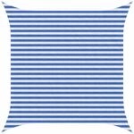 vidaXL Sonnensegel Blau und Wei&szlig; 3 x 3 m HDPE, Garten und Terrasse, Moderner
