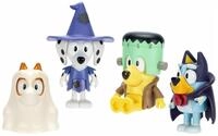 Bluey Packung mit 4 Figuren, bewegliche Figuren, Freunde, bereit f&uuml;r Abenteuer,