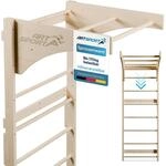 ArtSport Sprossenwand f&uuml;r Erwachsene &ndash; Indoor Kletterger&uuml;st aus Holz mit