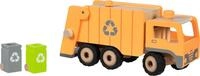 goki 55848 M&uuml;llwagen Eco aus Holz &ndash; lenkbar &uuml;ber Drehknopf, Hebevorrichtung & 2