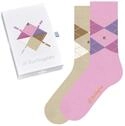 Burlington Damen Socken Basic Gift Box W So Baumwolle gemustert 2 Paar, Mehrfarbig