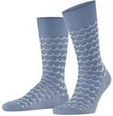 FALKE Herren Socken Sea Rock M So Baumwolle gemustert 1 Paar, Blau Sky Blue 6876,