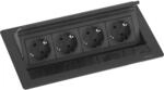 EVOline Flip Top Push M 4xSchuko schwarz