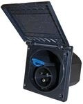 CEE Einspeisungsdose - mit Deckel - 230V - schwarz