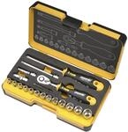 Felo Werkzeugsatz R-GO 19 1/4" mit ERGONIC Ratsche, Steckschl&uuml;sseleins&auml;tzen,...