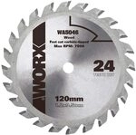 WORX WA5046 TCT S&auml;geblatt 120 mm &ndash; 24 Z&auml;hne &ndash; 120mm (Durchmesser) x 1,2mm x 9,