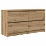 vidaXL TV-Schrank Artisan-Eiche 100x35x54 cm Holzwerkstoff, TV-M&ouml;bel, TV-Board,