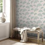 Florale Tapete Grau Wei&szlig; Mint - Livingwalls Premium Wall 2 389663 - Vliestapete