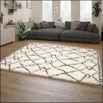 Paco Home Hochflor Teppich Wohnzimmer Shaggy Skandinavisch Fransen Flauschig...