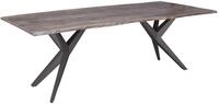MASSIVMOEBEL24.DE | Baumtisch Akazie 180x90x76 grau lackiert Beine anthrazit...