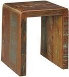 FineBuy Beistelltisch KALKUTTA 45 x 40 x 55 cm, Massivholz Couchtisch Wohnzimmer