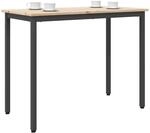 vidaXL Tisch Natur 100 x 50 x 77 cm Ingenieure Holz und Stahl, Verstellbarer,
