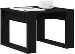 vidaXL Couchtisch Schwarz Eichen-Optik 50 x 50 x 35 cm Holzwerkstoff